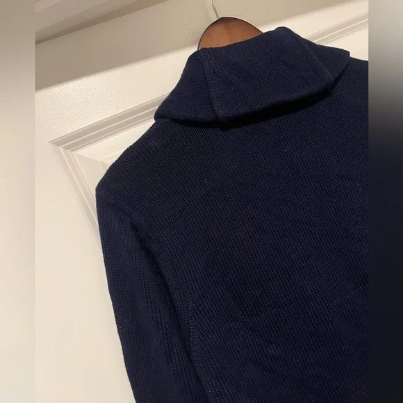 Lauren Ralph Lauren Knitted Cowl Neck Embroidered Cardigan 100% Cotton Size XL - Picture 5 of 10